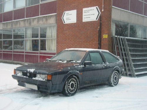 At working waiting to be dropped off for its MOT