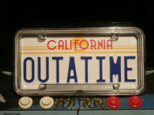 The Outatime number plate has arrived