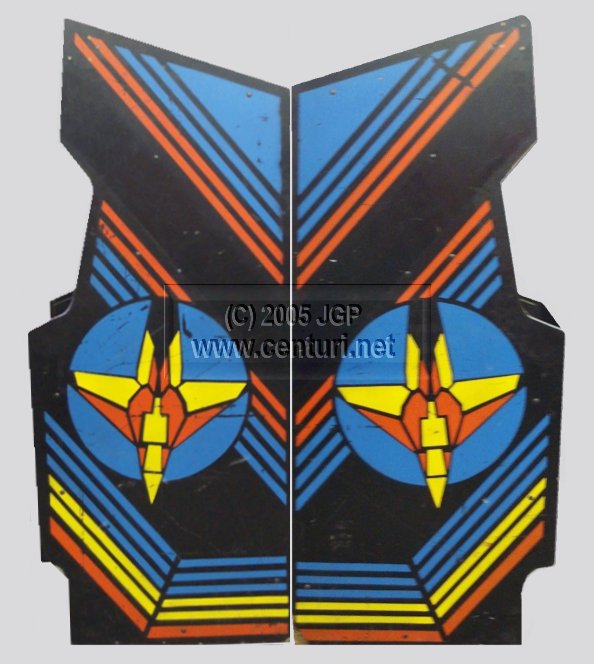 Centuri Aztarac Side Art - Note the missing Aztarac log on this cabinet as it was used for a conversion. !!